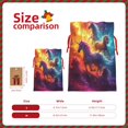 thumbnail image 3 of Naloa Dreamy Night Sky White Horse Drawstring Christmas Bags, 3D Xmas Gift Bags, Christmas Wrapping Bags, Xmas Goodie Bags, Treat Pouch Bags, Party Favor Bags-Medium, 3 of 9