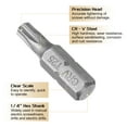thumbnail image 4 of Uxcell 5pcs 1/4" Hex Shank T25 Head 1" Length Torx Screwdriver Bit, 4 of 6