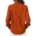 thumbnail image 6 of GUACER Gingham Button-Up Shirts for Women Long Sleeve Collared Loose Fit Casual Lightweight Blouses, 6 of 6