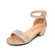 thumbnail image 1 of Sandalías DREAM PAIRS SDSD2320K Doradas con Tira al Tobillo y Tacón Bajo, 1 of 6