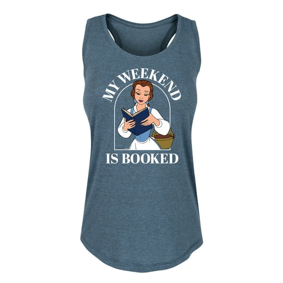 Disney Princess - Belle My Weekend Is Booked - Women's Racerback Tank Top