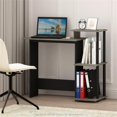 thumbnail image 2 of Pemberly Row Efficient Wood Home Laptop/Notebook/Computer Desk in Oak Gray/Black, 2 of 5