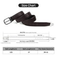 thumbnail image 6 of Mens Belts Leather Belt with Alloy Single Prong Buckle 1 1/2" width Casual Work Dress Belt for Men, Coffee, X25010, 6 of 6