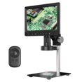 thumbnail image 1 of Riwcyla Professional Digital Microscope 12 Million Pixels Touching Screen 50,1200X Magnification Soldering Microscope Picture Taking Video Recording Maintenance Workbench with Fill Compatible with, 1 of 6