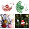 thumbnail image 2 of 80 ganchos navideños de metal decorativos con forma de estrella, plateados, 2 of 13
