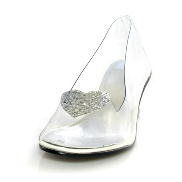 ELLIE SHOES Ellie Shoes E201Ariel 2 Heel Clear with silver glitter