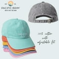thumbnail image 4 of Pacific Brim Classic Baseball Cap Cotton Adjustable Dad Hat, Smile (Unisex), 4 of 7