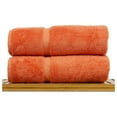 thumbnail image 2 of Luxury Hotel & Spa Collection Highly Absorbent, Quick Dry 100% Turkish Cotton 700 GSM, Eco Friendly Towel, for Bathroom Dobby Border Soft Bath Towel Set 27 X 54 (Coral, Bath, 2 of 6