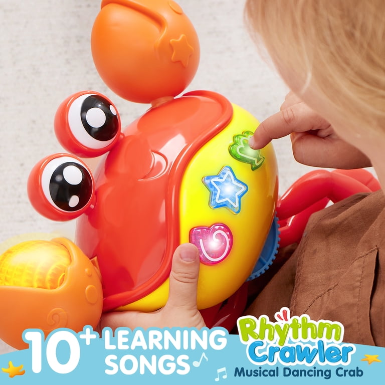 Crawling Crab Baby Toy - Musical Walking Crab With Lights For Tummy Time & Learning To Walk