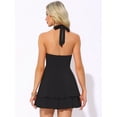thumbnail image 3 of DARING DIVA Skater Ruffle Backless Slim Fit Short Mini Dress XS Black, 3 of 6