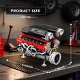 thumbnail image 3 of V12 Engine Building Kit for Adults, 65° V-Angle Supercar Engine Model with Motor, Precision Mechanical Model Engines Kit for Display & Collection, 3 of 7