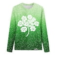 thumbnail image 4 of Odbmxy St Paddys Shirt Womens Long Sleeve Holiday Womens Tops Green Loose Graphic Casual Pullover Tops, 4 of 4