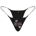 thumbnail image 4 of Tanga de cadena de Metal para mujer, ropa interior Sexy de cintura baja, Mymelody, Kuromi Y2K, regalos, 4 of 4
