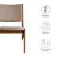 thumbnail image 2 of Modway Rylina Vegan Leather Accent ChairsSet of 2 in Walnut Brown, 2 of 10