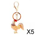 thumbnail image 1 of 5 Llaveros De Gallo Con Dijes Para Mochila, Llavero De Aleación Con Diamantes De Imitación Para Mujeres Y Hombres, 1 of 8