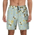 thumbnail image 3 of Uemuo Bees Pattern Mens Swim Trunks Quick Dry Board Shorts with Mesh Lining, Stretch Beach Shorts Quick Dry No-Chafing Board Shorts-Medium, 3 of 9