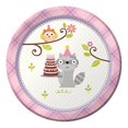 thumbnail image 1 of Creative Party - Plato para Postres Diseño Flores Happi Woodland de Papel Cumpleaños - Pack de 8 (Blanco, Rosa), 1 of 2