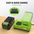 thumbnail image 6 of Greenworks 40V 5A Rapid Charge for All Greenworks 40V Battery (2967002), 6 of 8