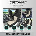 thumbnail image 3 of For Toyota Sienna 2011-2020 FH Group Neoprene Waterproof Custom Fit Car Seat Covers - Beige/Black Full Set 8 Seater, 3 of 9