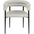 thumbnail image 4 of Meridian Furniture Lavina Taupe Vegan Leather Dining Chair (Set of 2), 4 of 10