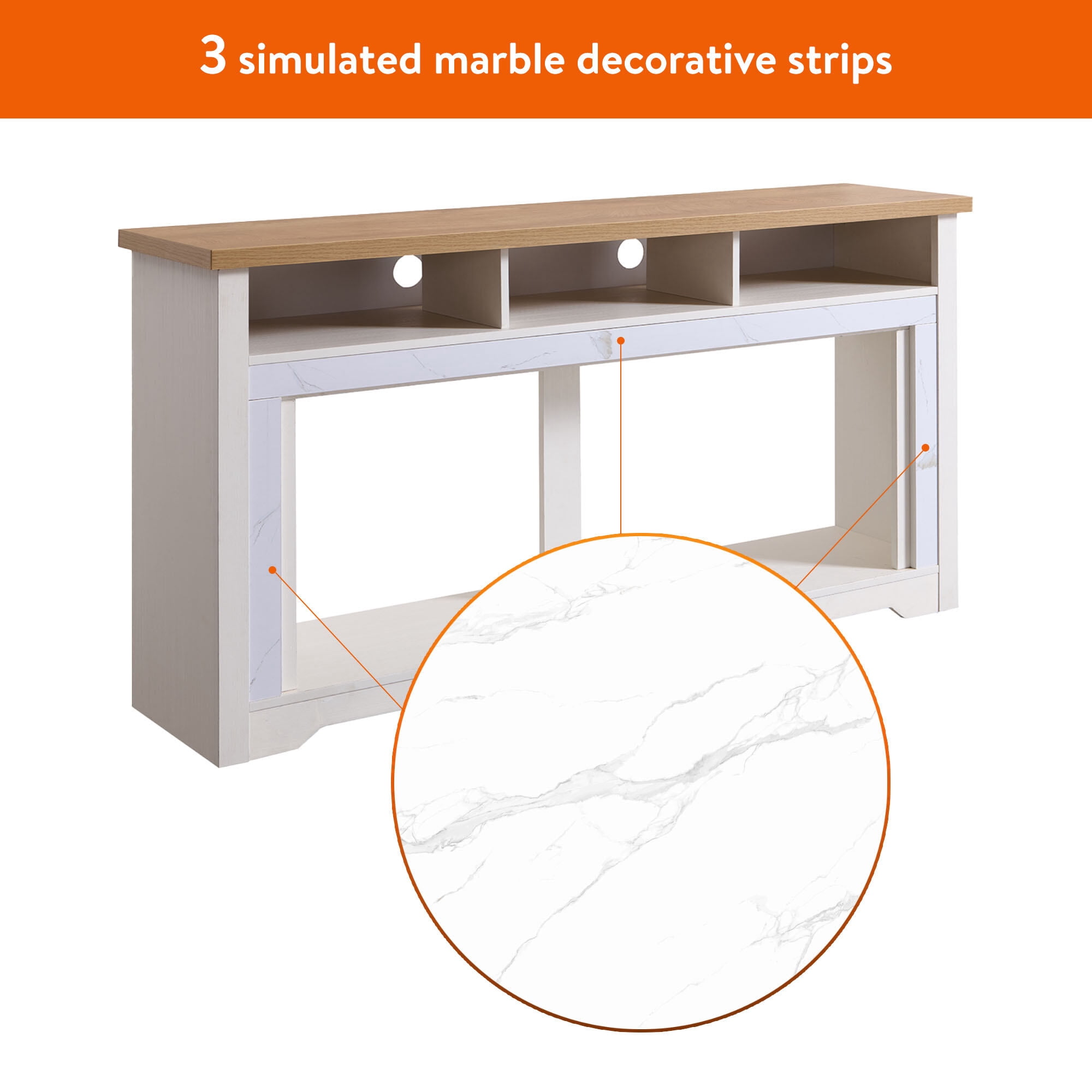 Indoor Fireplace 60 inch Fireplace TV Stand for TVs up to 70",with 50"smart Electric Fireplace,white,Fireplace Accessories