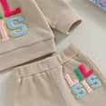 thumbnail image 3 of WIBACKER Toddler Baby Girl Sister Matching Outfit Lil/Big Sis Letter Print Sweatshirt Top Pants 2Pcs Fall Winter Clothes, 3 of 10