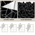 thumbnail image 5 of Swag Valance Curtains for Windows, Black Geometric Stripes Light Filtering Kitchen Curtains with Rod Pocket, Modern Minimalism Abstract Lines Window Treatment Valances for Living Room, 36x45 - 2 PCS, 5 of 9