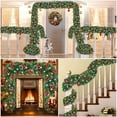 thumbnail image 5 of DreamHouse Christmas Rattan Garland with Led Light Outdoor 2.7m Christmas Rattan Decoration Garland for Stair Railing Fireplace Door Windows,Style A, 5 of 8