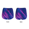 thumbnail image 6 of Uemuo Neon Gradient Blue Pattern Women's Athletic Shorts High Waisted Running Shorts with Liner Pockets Gym Elastic Workout Shorts-XX-Large, 6 of 9