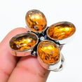 thumbnail image 2 of Natural Honey Topaz Gemstone Handmade 925 Sterling Silver Ring Size 6, 2 of 2