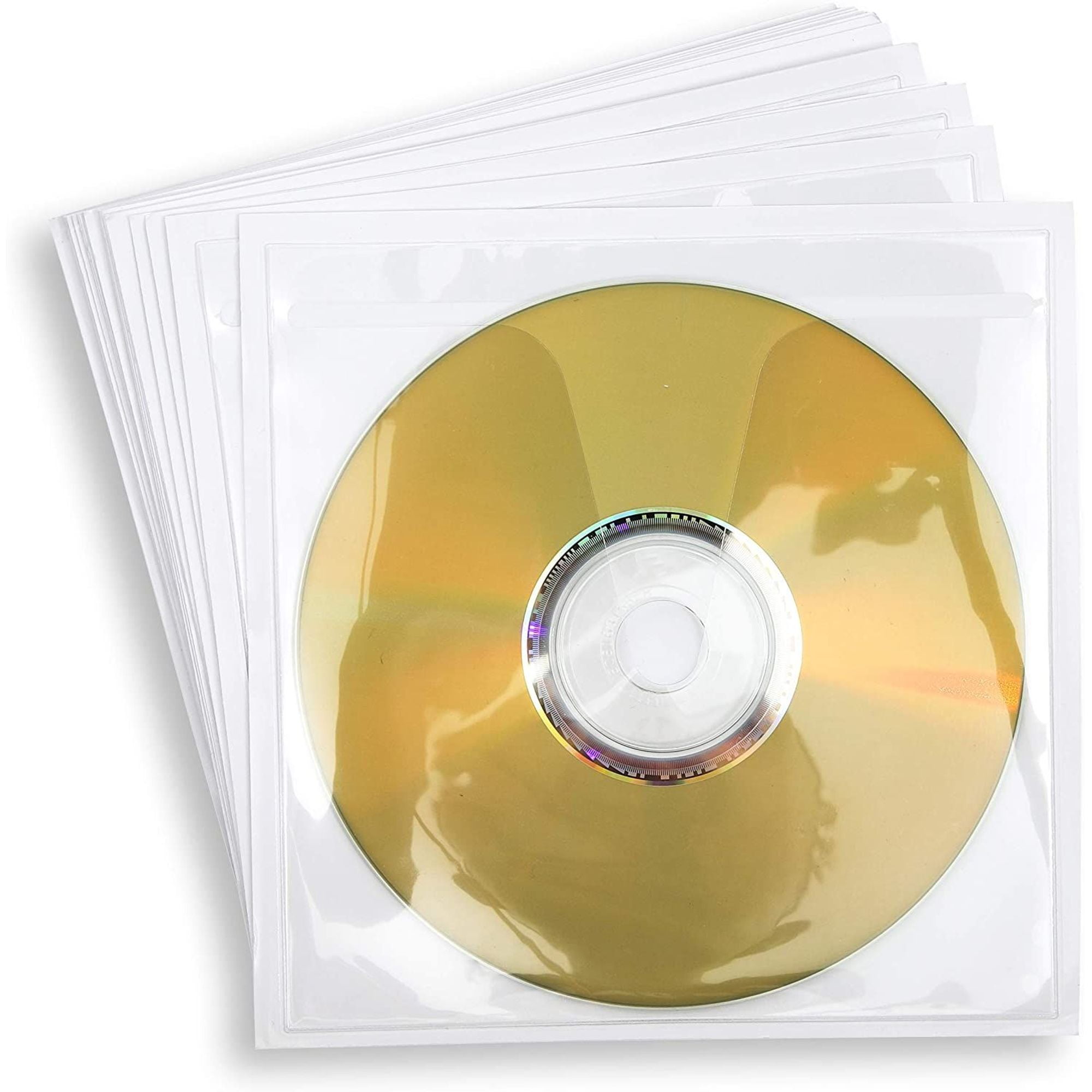 20Pack Juvale SelfAdhesive CD Holder, DVD Storage Protective Sleeves Pockets, Clear Walmart
