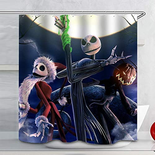 Moonlight Madness Skull Theme Shower Curtain Disney