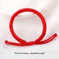 thumbnail image 4 of Pulseras ajustables Minnieouse Budista de cuerda de la suerte color Rojo, 4 of 6