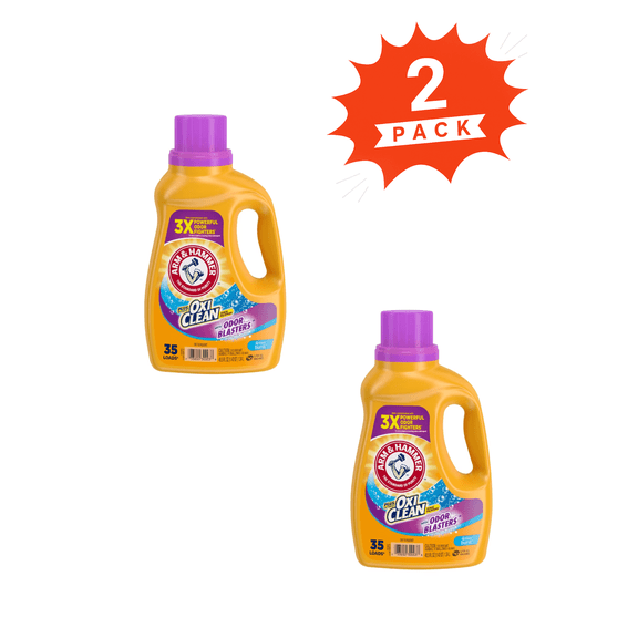 ARM & HAMMER Plus OxiClean Fresh Burst Liquid Laundry Detergent (Pack 2) - 70 Loads, 91fl