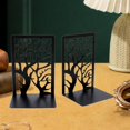 thumbnail image 4 of Sujetalibros de Metal decorativos para libros, soporte multifuncional, Base antideslizante, soporte para estante, topes para libros pesados, 2 uds. Estilo D, 4 of 7