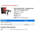 thumbnail image 2 of Rear Brake Shoe Set - Compatible with 2006 - 2011 Hyundai Accent 2007 2008 2009 2010, 2 of 2