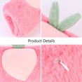 thumbnail image 4 of MasteelfCA Rabbit Fur Peach Pattern Hand Muffs Winter Plush Hand Warmer for Women Girls, 4 of 7