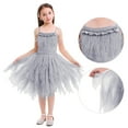 thumbnail image 3 of IBTOM CASTLE Kids Toddler Girls Princess Ballerina Dress Pageant Birthday Party Prom Wedding Formal Short Gown 6-7 Years Gray, 3 of 8