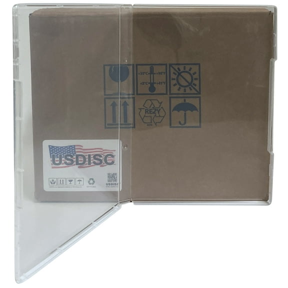 USDISC Storage Stamp Cases Standard, Style 2, 14mm Clear Mount, Clear, Pack Of 6