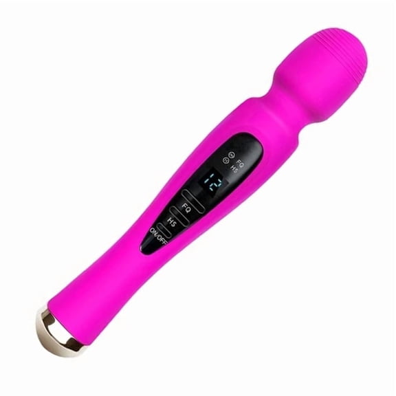 Cordless Wand Massager for Women, Handheld Personal Massager with 12 Modes, Rechargeable Waterproof Deep Tissue Body Massager for Neck, Back & Muscle Relief, Purple