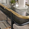 thumbnail image 4 of Sauder Boulevard Cafe Glass Top Console Table in Black and Copper, 4 of 6