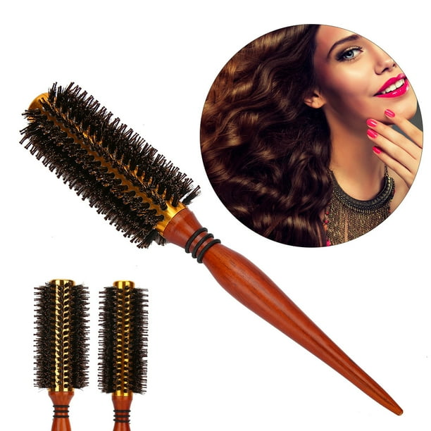 Cepillo de Pelo Redondo Profesional ANGGREK Cepillo de Rizador de Madera
