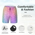 thumbnail image 5 of Haiem Colorful Glitters Mens Swim Trunks with Compression Liner 2 in 1 Swimming Shorts Stretch Swimwear Quick Dry,Board Shorts-XX-Large, 5 of 9