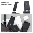 thumbnail image 3 of Irfora Reemplazo para iPhone12 11 X XR XS Samsung Galaxy S9 S8 iWatch 5 4 3 2 1 Cargador inalámbrico Airpods Soporte 3 en 1 Estación de carga inalámbrica rápida con certificación Qi Irfora Base de carga, 3 of 7