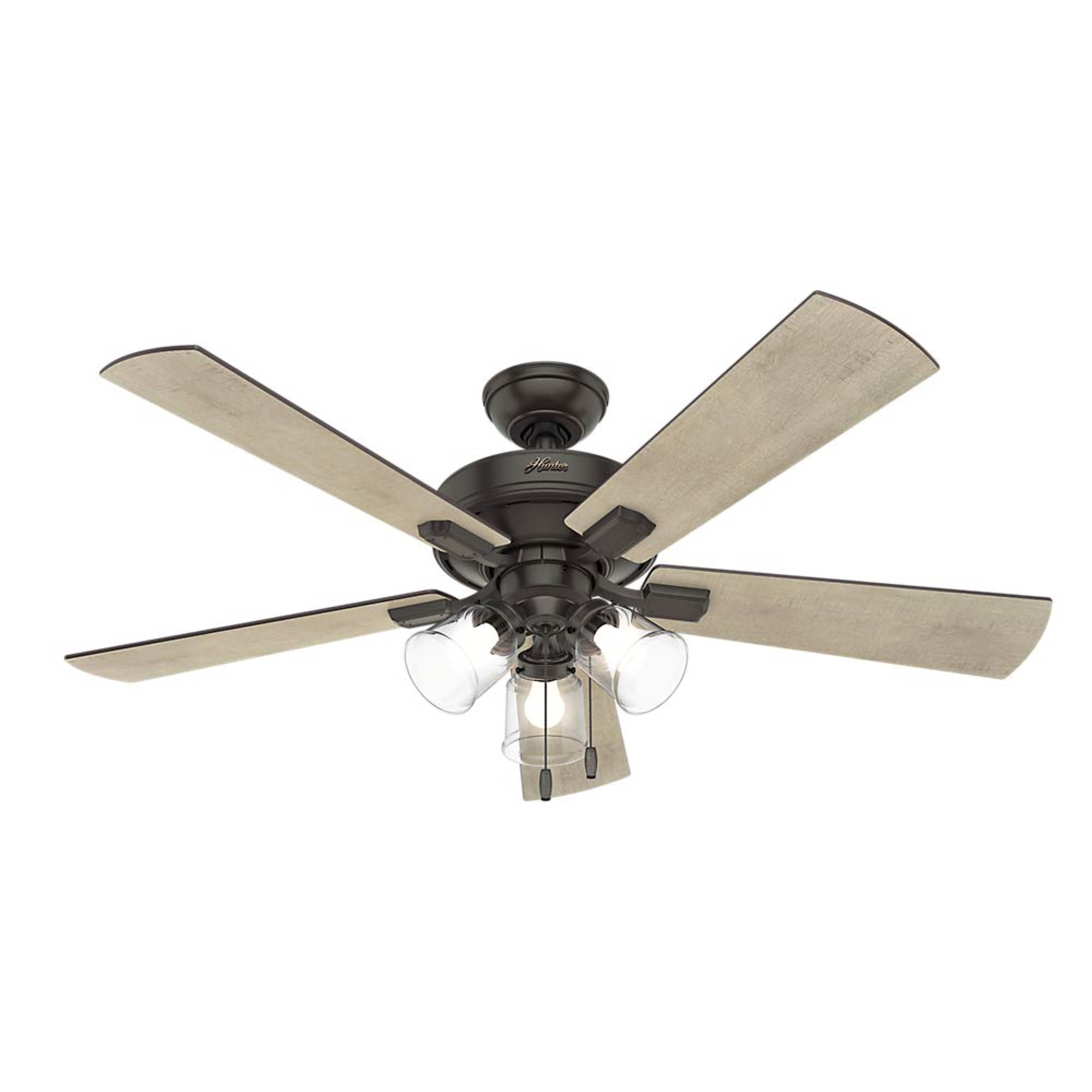 52" Noble Bronze 4 LED Indoor Ceiling Fan with Light Kit 