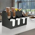 thumbnail image 2 of Cup Lid Dispensers Holder Coffee Condiment Caddy Rack and Office Organizer, 2 of 15