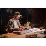 Arturia KeyLab Essential Mk3 61-Key USB MIDI Controller Keyboard, White 231531 Bundle and OnStage MDC-5 5-Ft Male-to-Male MIDI Cable