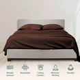 thumbnail image 2 of 800-TC Level of Softness - Extra Soft Cooling Sheets for Hot Sleepers and Night Sweats [Queen Sleeper Sofa Chocolate Solid] Fit Up To 8" inches Deep Pocket., 2 of 5