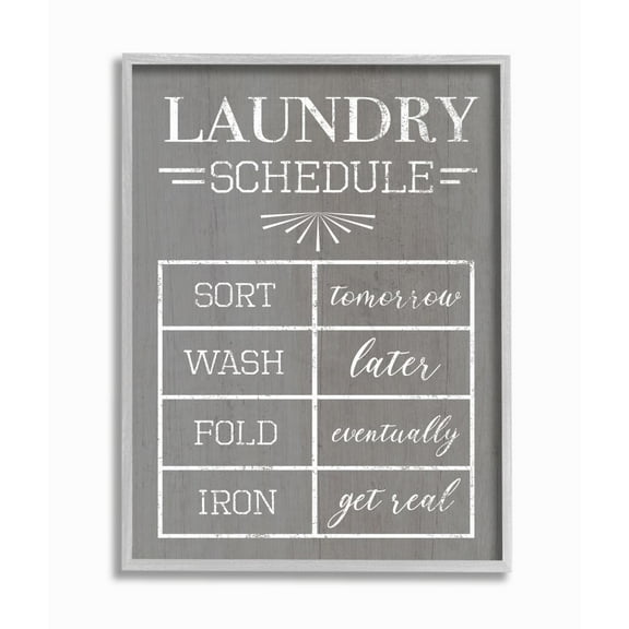 Stupell Industries Relaxed Laundry Room Schedule Family Home Designed by Daphne Polselli