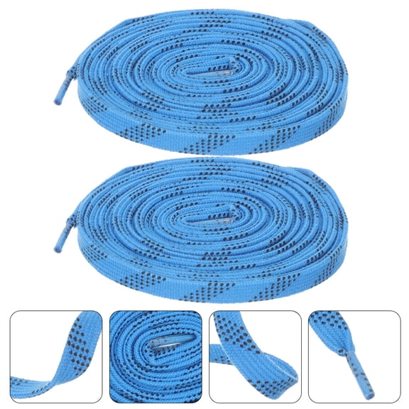 SEWCHICS Polyester Hockey Skate Laces 2 Pairs - Wear-Resistant Outdoor Replacement for Hockey Boots
